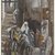 James Tissot (French, 1836-1902). <em>Saint Joseph Seeks a Lodging in Bethlehem (Saint Joseph cherche un gîte à Bethléem)</em>, 1886-1894. Opaque watercolor over graphite on gray wove paper, Image: 10 7/16 x 6 5/8 in. (26.5 x 16.8 cm). Brooklyn Museum, Purchased by public subscription, 00.159.23 (Photo: Brooklyn Museum, 00.159.23_PS1.jpg)