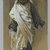 James Tissot (Nantes, France, 1836–1902, Chenecey-Buillon, France). <em>Saint James Major (Saint James le Majeur)</em>, 1886-1894. Opaque watercolor over graphite on gray wove paper, Image: 10 13/16 x 5 13/16 in. (27.5 x 14.8 cm). Brooklyn Museum, Purchased by public subscription, 00.159.86 (Photo: Brooklyn Museum, 00.159.86_PS2.jpg)