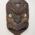 Maori. <em>Gable Mask (Koruru)</em>, ca. 1860. Wood, pāua shell, 19 7/8 x 10 3/4 x 1 7/8 in. (50.5 x 27.3 x 4.8 cm). Brooklyn Museum, Brooklyn Museum Collection, 03.217. Creative Commons-BY (Photo: Brooklyn Museum, 03.217_PS9.jpg)