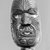 Maori. <em>Gable Finial  (Tekoteko)</em>, ca. 1900. Wood, pāua shell, 16 15/16 x 3 3/8 x 2 3/8 in.  (43.0 x 8.5 x 6.0 cm). Brooklyn Museum, Purchased with funds given by A. Augustus Healy, Carll de Silver and Robert B. Woodward, 03.324.2787. Creative Commons-BY (Photo: Brooklyn Museum, 03.324.2787_detail_acetate_bw.jpg)
