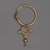 Coptic. <em>Earring with Pendant</em>, 6th century C.E. Gold, 1 13/16 x 15/16 x 1/4 in. (4.6 x 2.4 x 0.6 cm). Brooklyn Museum, Ella C. Woodward Memorial Fund, 05.438. Creative Commons-BY (Photo: Brooklyn Museum, 05.438.jpg)