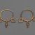  <em>Earrings with Wheel and Pendant Ornaments</em>, 6th century C.E. Gold, 1 3/4 x 1/4 in. (4.4 x 0.6 cm). Brooklyn Museum, Ella C. Woodward Memorial Fund, 05.441a-b. Creative Commons-BY (Photo: Brooklyn Museum, 05.441a-b_dark_background.jpg)