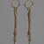  <em>Earrings with Composite Pendants</em>, 6th-7th century C.E. Gold, glass, pearl, 05.464a: 7/8 × 7/16 × 4 9/16 in. (2.2 × 1.1 × 11.6 cm). Brooklyn Museum, Ella C. Woodward Memorial Fund, 05.464a-b. Creative Commons-BY (Photo: Brooklyn Museum, 05.464a-b_dark_background.jpg)