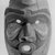 Nuu-chah-nulth (Nootka). <em>Face Mask</em>, 19th century. Pigment, wood, metal nails, 10 7/16 in. (26.5 cm). Brooklyn Museum, By exchange, 05.589.7797. Creative Commons-BY (Photo: Brooklyn Museum, 05.589.7797_front_acetate_bw.jpg)