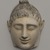 Graeco-Egyptian. <em>Mask of  a Lady</em>, late 1st century C.E. Plaster, pigment, 6 1/8 x 3 13/16 x 7 1/2 in. (15.5 x 9.7 x 19 cm). Brooklyn Museum, Museum Collection Fund, 06.282. Creative Commons-BY (Photo: Brooklyn Museum, 06.282_PS9.jpg)