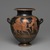 Kassel Painter , style of. <em>Red-Figure Stamnos</em>, 440-430 B.C.E. Clay, slip, 11 13/16 x Diam. 11 1/4 in. (30 x 28.5 cm). Brooklyn Museum, Gift of Robert B. Woodward, 09.3. Creative Commons-BY (Photo: Brooklyn Museum, 09.3_front_PS2.jpg)