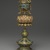  <em>Buddhist Ritual Object in Form of a Canopy on Lotus Base</em>, 1736-1795. Cloisonne enamel on copper alloy, overall: 15 x 4 3/4 in. (38.1 x 12.1 cm). Brooklyn Museum, Gift of Samuel P. Avery, Jr., 09.662. Creative Commons-BY (Photo: Brooklyn Museum, 09.662_PS2.jpg)