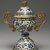  <em>Covered Urn</em>, early 19th century. Cloisonne enamel on copper alloy., 10 in. (25.4 cm). Brooklyn Museum, Gift of Samuel P. Avery, 09.663a-b. Creative Commons-BY (Photo: Brooklyn Museum, 09.663_side1_PS2.jpg)