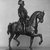 Antoine-Louis Barye (French, 1795-1875). <em>Napoleon on Horseback</em>. Bronze, 18 x 13 3/4 x 5 1/4 in. (45.7 x 34.9 x 13.3 cm). Brooklyn Museum, Purchased by Special Subscription, 10.199. Creative Commons-BY (Photo: Brooklyn Museum, 10.199_glass_bw.jpg)