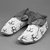 Osage. <em>Pair of Moccasins</em>, early 20th century. Hide, beads, Each: 10 13/16 x 4 5/16 in. (27.5 x 11 cm). Brooklyn Museum, Museum Expedition 1911, Museum Collection Fund, 11.694.9035a-b. Creative Commons-BY (Photo: Brooklyn Museum, 11.694.9035a-b_bw.jpg)