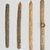 Ainu. <em>Prayer Stick</em>. Wood, 14 5/8 x 1 1/8 x 3/8 in. (37.1 x 2.8 x 1 cm). Brooklyn Museum, Gift of Herman Stutzer, 12.298. Creative Commons-BY (Photo: , 12.299_12.315_12.298_12.282_PS4.jpg)