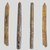 Ainu. <em>Light Prayer Stick</em>. Wood, 12 15/16 x 1 1/4 x 7/8 x 12 9/16 in. (32.9 x 3.1 x 2.2 x 31.9 cm). Brooklyn Museum, Gift of Herman Stutzer, 12.325. Creative Commons-BY (Photo: , 12.326_12.317_12.230_12.325_PS4.jpg)