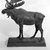 Alexander Phimister Proctor (American, 1862-1950). <em>Moose</em>, ca. 1893. Bronze, 18 1/2 x 9 1/2 x 16 3/4 in. (47 x 24.1 x 42.5 cm). Brooklyn Museum, Gift of George D. Pratt, 13.1088. Creative Commons-BY (Photo: Brooklyn Museum, 13.1088_view3_acetate_bw.jpg)