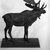 Alexander Phimister Proctor (American, 1862-1950). <em>Moose</em>, ca. 1893. Bronze, 18 1/2 x 9 1/2 x 16 3/4 in. (47 x 24.1 x 42.5 cm). Brooklyn Museum, Gift of George D. Pratt, 13.1088. Creative Commons-BY (Photo: Brooklyn Museum, 13.1088_view4_acetate_bw.jpg)