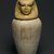  <em>Canopic Jar and Cover of Lady Senebtisi</em>, ca. 1938-1759 B.C.E. Limestone, pigment, 15 1/2 x 8 1/2 in. (39.4 x 21.6 cm). Brooklyn Museum, Museum Collection Fund, 14.662a-b. Creative Commons-BY (Photo: Brooklyn Museum, 14.662a-b_front_PS2.jpg)