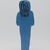  <em>Funerary Figurine of King Pinudjem I</em>, ca. 1025-1007 B.C.E. Faience, 4 5/16 × 1 3/8 × 1 in. (10.9 × 3.5 × 2.5 cm). Brooklyn Museum, Gift of Evangeline Wilbour Blashfield, Theodora Wilbour, and Victor Wilbour honoring the wishes of their mother, Charlotte Beebe Wilbour, as a memorial to their father, Charles Edwin Wilbour, 16.189. Creative Commons-BY (Photo: , 16.189_back_PS9.jpg)