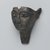  <em>Face from a Composite Statue</em>, ca. 1075-656 B.C.E. Bronze, stone?, gold, 1 5/8 x 2 1/16 x 2 13/16 in. (4.1 x 5.3 x 7.2 cm). Brooklyn Museum, Gift of Evangeline Wilbour Blashfield, Theodora Wilbour, and Victor Wilbour honoring the wishes of their mother, Charlotte Beebe Wilbour, as a memorial to their father, Charles Edwin Wilbour, 16.198. Creative Commons-BY (Photo: Brooklyn Museum, 16.198_threequarter_left_PS2.jpg)