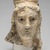 Graeco-Egyptian. <em>Female Head</em>, 1st century B.C.E.-1st century C.E. Limestone, stone, pigment, 14 x 10 1/4 in. (35.5 x 26 cm). Brooklyn Museum, Gift of Evangeline Wilbour Blashfield, Theodora Wilbour, and Victor Wilbour honoring the wishes of their mother, Charlotte Beebe Wilbour, as a memorial to their father, Charles Edwin Wilbour, 16.236. Creative Commons-BY (Photo: Brooklyn Museum, 16.236_overall_at_PS11.jpg)