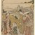 Katsukawa Shunzan (Japanese, active 1780-1800). <em>Travellers at Futami-ga-ura</em>, ca. 1790. Color woodblock print on paper, 14 3/4 x 9 5/8 in. (37.4 x 24.5 cm). Brooklyn Museum, Museum Collection Fund, 16.527 (Photo: Brooklyn Museum, 16.527_IMLS_PS3.jpg)