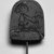  <em>Votive Stela</em>, ca. 1539-1075 B.C.E. Sandstone, pigment, 2 5/16 × 1 15/16 × 13/16 in. (5.9 × 5 × 2 cm). Brooklyn Museum, Gift of Evangeline Wilbour Blashfield, Theodora Wilbour, and Victor Wilbour honoring the wishes of their mother, Charlotte Beebe Wilbour, as a memorial to their father, Charles Edwin Wilbour, 16.94. Creative Commons-BY (Photo: Brooklyn Museum, 16.94_back_bw_IMLS.jpg)
