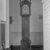 William Claggett (American, 1696-1749). <em>Tall Clock</em>, 1720-1725. Mahogany (tulip poplar, chestnut, pine secondary woods), glass, brass, 98 1/4 x 21 1/4 x 10 1/2 in. (249.6 x 54 x 26.7 cm). Brooklyn Museum, Robert B. Woodward Memorial Fund, 18.156. Creative Commons-BY (Photo: Brooklyn Museum, 18.156_installation_glass_bw.jpg)