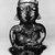 Nayarit. <em>Seated Male Figure</em>, 100 - 400. Ceramic, slip, 14 × 8 1/8 × 7 7/8 in., 9.5 lb. (35.6 × 20.6 × 20 cm, 4.31kg). Brooklyn Museum, The Adolph and Esther D. Gottlieb Collection, 1989.51.66. Creative Commons-BY (Photo: Brooklyn Museum, 1989.51.66_bw.jpg)