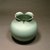 Kawase Shinobu (Japanese, born 1950). <em>Vase with Everted Floriate Rim</em>, 1988. Stoneware, Guan-type celadon glaze, 10 1/2 x 11 in. (26.7 x 27.9 cm). Brooklyn Museum, Purchased with funds given by the Mary Livingston Griggs and Mary Griggs Burke Foundation, 1989.55. Creative Commons-BY (Photo: Brooklyn Museum, 1989.55_SL1.jpg)