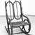 Attributed to Tyler Desk Company. <em>Child's Bentwood Rocking Chair</em>, ca. 1885. Ebonized bentwood, original upholstery, 28 1/8 x 14 x 25 1/4 in. (71.4 x 35.6 x 64.1 cm). Brooklyn Museum, Gift of Joseph V. Garry, 1989.60.2. Creative Commons-BY (Photo: Brooklyn Museum, 1989.60.2_view1_bw.jpg)