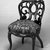 Attributed to John Henry Belter (American, born Germany, 1804-1863). <em>Side Chair</em>, ca. 1860. Wood and upholstery, 34 3/16 x 18 1/8 x 22 1/2 in. Brooklyn Museum, Bequest of DeLancey Thorn Grant in memory of her mother, Louise Floyd-Jones Thorn, 1990.145.5. Creative Commons-BY (Photo: Brooklyn Museum, 1990.145.5_threequarter_bw_IMLS.jpg)