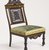Charles Tisch (active 1870 -1890). <em>Side Chair</em>, ca. 1885. Rosewood, other woods, brass, old silk upholstery (not original to chair), 38 3/4 x 23 1/4 x 19 1/2 in. (98.4 x 59.1 x 49.5 cm). Brooklyn Museum, H. Randolph Lever Fund, 1990.39.4. Creative Commons-BY (Photo: Brooklyn Museum, 1990.39.4_PS9.jpg)