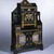 Kimbel and Cabus (1863-1882). <em>Cabinet-Secretary</em>, ca. 1875. Painted cherry, copper, brass, gilding, leather, earthenware, 60 × 35 × 14 in. (152.4 × 88.9 × 35.6 cm). Brooklyn Museum, Bequest of DeLancey Thorn Grant in memory of her mother, Louise Floyd-Jones Thorn, by exchange, 1991.126. Creative Commons-BY (Photo: Brooklyn Museum, 1991.126_large_Design_scan.jpg)