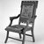Edward W. Vaill (1861-1891). <em>Folding Armchair (reception) (Aesthetic Movement style)</em>, ca. 1880. Walnut, original upholstery, metal, 39 7/16 x 24 9/16 x 25 3/4 in. (100.2 x 62.4 x 65.4 cm). Brooklyn Museum, Bequest of DeLancey Thorn Grant in memory of her mother, Louise Floyd-Jones Thorn, by exchange, 1991.199. Creative Commons-BY (Photo: Brooklyn Museum, 1991.199_view1_bw.jpg)