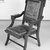 Edward W. Vaill (1861-1891). <em>Folding Armchair (reception) (Aesthetic Movement style)</em>, ca. 1880. Walnut, original upholstery, metal, 39 7/16 x 24 9/16 x 25 3/4 in. (100.2 x 62.4 x 65.4 cm). Brooklyn Museum, Bequest of DeLancey Thorn Grant in memory of her mother, Louise Floyd-Jones Thorn, by exchange, 1991.199. Creative Commons-BY (Photo: Brooklyn Museum, 1991.199_view2_bw.jpg)