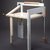 Tom Loeser (American, born 1956). <em>Folding Chair</em>, 1982. Wood, silvered metal, (a) Chair (open): 33 1/4 x 27 3/4 x 21 1/2 in. (84.5 x 70.5 x 54.6 cm). Brooklyn Museum, Gift of Mark Isaacson and Charles Stewart Smith Memorial Fund, 1991.92a-b. Creative Commons-BY (Photo: Brooklyn Museum, 1991.92a-b_transp5800.jpg)