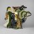 Betty Woodman (American, 1930-2018). <em>Still Life Vase #10</em>, 1990. Glazed earthenware, 32 1/2 x 39 3/4 x 10 1/2 in. (82.6 x 101 x 26.7 cm). Brooklyn Museum, Gift of Laurence Shopmaker in memory of Scott Burton
, 1992.109. © artist or artist's estate (Photo: Brooklyn Museum, 1992.109_side2_PS2.jpg)