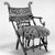 George Jacob Hunzinger (American, born Germany, 1835-1898). <em>Armchair</em>, designed: 1869; patented: March 30, 1869. Wood, original upholstery, 35 5/8 x 27 1/4 x 25 1/2 in.  (90.5 x 69.2 x 64.8 cm). Brooklyn Museum, H. Randolph Lever Fund, 1992.208. Creative Commons-BY (Photo: Brooklyn Museum, 1992.208_bw.jpg)