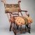 George Jacob Hunzinger (American, born Germany, 1835-1898). <em>Armchair</em>, designed: 1869; patented: March 30, 1869. Wood, original upholstery, 35 5/8 x 27 1/4 x 25 1/2 in.  (90.5 x 69.2 x 64.8 cm). Brooklyn Museum, H. Randolph Lever Fund, 1992.208. Creative Commons-BY (Photo: Brooklyn Museum, 1992.208_transp470.jpg)
