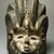 Bassa. <em>Sande society mask (gonde)</em>, 19th or 20th century. Wood, pigment, kaolin, metal, fiber, 13 x 9 x 9 in. (33.0 x 22.9 x 22.9 cm). Brooklyn Museum, Gift of Blake Robinson, 1992.26.4. Creative Commons-BY (Photo: Brooklyn Museum, 1992.26.4_SL1.jpg)