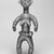 Possibly Ldamie (Dan, flourished 1920s-1930s). <em>Female Figure</em>, early 20th century. Copper alloy, rubber and glass beads, fiber, 9 1/4 x 3 9/16 x 2 3/4 in. (23.5 x 9 x 7 cm). Brooklyn Museum, Gift of Harry S. Glaze, 1992.71.3. Creative Commons-BY (Photo: Brooklyn Museum, 1992.71.3_bw.jpg)