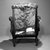 Pottier & Stymus Manufacturing Company (United States, New York, active ca. 1859-1910). <em>Armchair (Egyptian Revival style)</em>, ca. 1870. Rosewood, burl walnut, gilt and patinated metal mounts, original upholstery, 38 1/4 x 30 x 29 in.  (97.2 x 76.2 x 73.7 cm). Brooklyn Museum, Bequest of Marie Bernice Bitzer, by exchange and anonymous gift, 1992.89. Creative Commons-BY (Photo: Brooklyn Museum, 1992.89_back1_bw_IMLS.jpg)