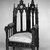 <em>Corner Chair</em>, ca. 1845–1860. Stained maple, beech, 50 5/8 x 24 7/8 x 29 3/8 in. (128.5 x 63.2 x 74.6 cm). Brooklyn Museum, Marie Bernice Bitzer Fund, 1993.155. Creative Commons-BY (Photo: Brooklyn Museum, 1993.155_bw_IMLS.jpg)