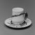 Theodore Russell Davis (American, 1840-1894). <em>Cup and Saucer</em>, Patented May 10, 1880. Porcelain, (a) Cup: 2 1/2 x 2 7/8 x 2 1/8 in. (6.4 x 7.3 x 5.4 cm). Brooklyn Museum, H. Randolph Lever Fund, 1994.106a-b. Creative Commons-BY (Photo: Brooklyn Museum, 1994.106a_b_bw.jpg)