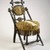 George Jacob Hunzinger (American, born Germany, 1835-1898). <em>Chair</em>, ca. 1869. Ebonized wood, original upholstery, 33 1/2 x 19 3/4 x 22 5/8 in.  (85.1 x 50.2 x 57.5 cm). Brooklyn Museum, Gift of Norman Mizuno, 1994.164. Creative Commons-BY (Photo: Brooklyn Museum, 1994.164_view1_IMLS_SL2.jpg)