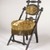 George Jacob Hunzinger (American, born Germany, 1835-1898). <em>Chair</em>, ca. 1869. Ebonized wood, original upholstery, 33 1/2 x 19 3/4 x 22 5/8 in.  (85.1 x 50.2 x 57.5 cm). Brooklyn Museum, Gift of Norman Mizuno, 1994.164. Creative Commons-BY (Photo: Brooklyn Museum, 1994.164_view2_IMLS_SL2.jpg)