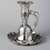 Tiffany & Company (American, founded 1853). <em>Chamberstick</em>, 1889. Silver and niello, 5 x 4 5/8 x 4 5/8 in. (12.8 x 11.8 x 11.8 cm). Brooklyn Museum, Marie Bernice Bitzer Fund, 1994.17.1. Creative Commons-BY (Photo: Brooklyn Museum, 1994.17.1_transp575.jpg)