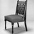 George Jacob Hunzinger (American, born Germany, 1835-1898). <em>Side Chair</em>, ca. 1878. Ebonized wood and brass, 37 1/2 x 20 5/8 x 21 1/4 in. (95.2 x 52.4 x 54.0 cm). Brooklyn Museum, Alfred T. and Caroline S. Zoebisch Fund and Maria L. Emmons Fund, 1994.2.1. Creative Commons-BY (Photo: Brooklyn Museum, 1994.2.1_view1_bw_IMLS.jpg)