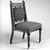 George Jacob Hunzinger (American, born Germany, 1835-1898). <em>Side Chair</em>, ca. 1878. Ebonized wood and brass, 37 1/2 x 20 5/8 x 21 1/4 in. (95.2 x 52.4 x 54.0 cm). Brooklyn Museum, Alfred T. and Caroline S. Zoebisch Fund and Maria L. Emmons Fund, 1994.2.1. Creative Commons-BY (Photo: Brooklyn Museum, 1994.2.1_view2_bw_IMLS.jpg)