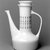 Paul McCobb (1917-1969). <em>Coffeepot and Lid, Contempri Design, Eclipse Pattern</em>, 1960-1965. Semi-porcelain, Overall (a & b): 11 1/4 x 9 x 6 5/8 in. (28.6 x 22.9 x 16.8 cm). Brooklyn Museum, Gift of Della Petrick Rothermel in memory of John Petrick Rothermel, 1994.61.15a-b. Creative Commons-BY (Photo: Brooklyn Museum, 1994.61.15ab_bw.jpg)
