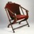 George Jacob Hunzinger (American, born Germany, 1835-1898). <em>Folding Chair</em>, ca. 1873. Wood, original upholstery, 31 5/8 x 27 1/2 x 29 1/4 in.  (80.3 x 69.9 x 74.3 cm). Brooklyn Museum, Gift of Norman K. Mizuno and Alan J. Davidson, 1995.153. Creative Commons-BY (Photo: Brooklyn Museum, 1995.153_IMLS_SL2.jpg)