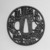  <em>Tsuba (Sword Guard) with "Nunome" Design</em>, late 18th century. Iron with gold nunome ("cloth-pattern" inlay), height: 2 3/4 in. Brooklyn Museum, Gift of the J. Aron Charitable Foundation, Inc. in memory of Jack R. Aron, 1995.9.3. Creative Commons-BY (Photo: Brooklyn Museum, 1995.9.3_view2_bw.jpg)